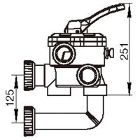 Боковой вентиль 1,5" Pool King (КНР)